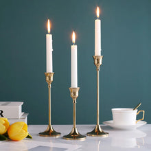 Load image into Gallery viewer, Elegant Vintage Gold Candle Holder