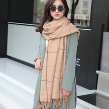 Load image into Gallery viewer, Plaid Scarf for Women - Thick Warm Shawl for Winter