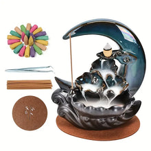 Load image into Gallery viewer, Handmade Ceramic Moon Reflux Incense Burner Set ITDinos®