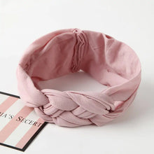 Load image into Gallery viewer, Nylon Headband with Cross Chinese Knot for Babies