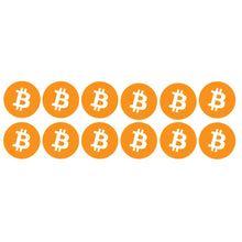 Lade das Bild in den Galerie-Viewer, 12 Pack Bitcoin Logo Sticker - BTC Bit Coin Crypto Vinyl Decal for Laptop Phone Car Small and Large (0.5" x 0.5" (12 Pack)) ITDinos®