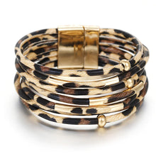 Load image into Gallery viewer, Leopard Print Leather Bracelet