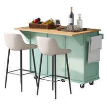 Load image into Gallery viewer, Kitchen Trolley With Rubberwood Folding Leaf Countertops ITDinos®