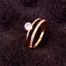 Load image into Gallery viewer, Double-layer Titanium Steel Ring with Micro-inlaid Zircon ITDinos®