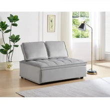 Load image into Gallery viewer, Convertible Sleeping Sofa Bed, Modern Velvet Fabric Double Seat Sofa Bed, Sleeping Sofa Bed With 2 Backs And Detachable Backs, Backs, Suitable For Living Room Bedroom,Grey ITDinos®
