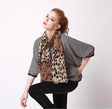 Load image into Gallery viewer, Polka Dot Leopard Print Scarf and Shawl