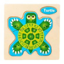 Lade das Bild in den Galerie-Viewer, 3D Wooden Cartoon Animal Traffic Puzzle for Kids ITDinos®