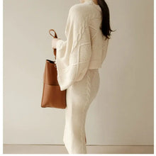 Lade das Bild in den Galerie-Viewer, Korean Style Autumn Winter Knit Sweater Dress Set ITDinos®