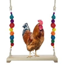 Load image into Gallery viewer, Chicken SwingChicken PerchWood Stand for ChickLadder Toys for BirdHandmade Coop Swing for Chicken BirdParrotHensSmall ParakeetsCockatielsMacawsLarge Pet Safe and Relief of Stress ITDinos®