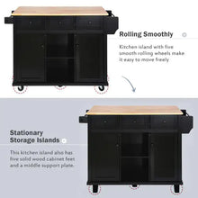 Load image into Gallery viewer, Kitchen Trolley With Rubberwood Folding Leaf Countertops ITDinos®