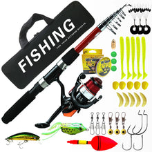 Load image into Gallery viewer, ZURYP Fishing Rod Set with Soft Baits and Hooks ITDinos®