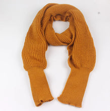 Load image into Gallery viewer, Knitted Yarn Scarf with Sleeves and Shawl Design