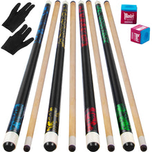 Load image into Gallery viewer, LOTKEY Pool Stick Pool Cue 58 21 oz Cue Sticks with Extra 2 Pool Chalks Canadian Maple Pool Sticks Durable for Professional Billiard Players ITDinos®