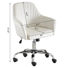 Load image into Gallery viewer, Chair Modern Home Office Leisure Chair With Adjustable Velvet Height And Adjustable Casters