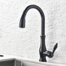 Lade das Bild in den Galerie-Viewer, Drehbarer, ausziehbarer Küchenhahn aus Kupfer