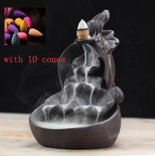 Load image into Gallery viewer, Ceramic Incense Burner with Purple Clay Gourd Design ITDinos®