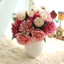 Load image into Gallery viewer, Dahlia Rose Bouquet Artificial Flower Home Decor ITDinos®
