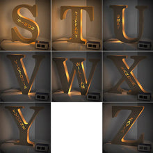 Load image into Gallery viewer, LED Wooden Decorative Letter Night Light Fixture