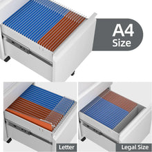 Lade das Bild in den Galerie-Viewer, 3 Drawer Mobile File Cabinet With Lock, Under Desk Metal Filing Cabinet For Office,Home,A4 Legal Letter Size, Fully Assembled White ITDinos®