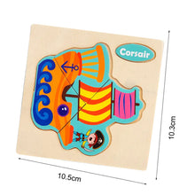 Lade das Bild in den Galerie-Viewer, 3D Wooden Cartoon Animal Traffic Puzzle for Kids ITDinos®