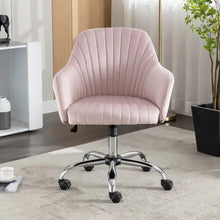 Load image into Gallery viewer, Accent Chair Modern Home Office Leisure Chair With Adjustable Velvet Height And Adjustable Casters
