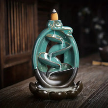Load image into Gallery viewer, Ceramic Backflow Incense Burner with Lotus Design ITDinos®