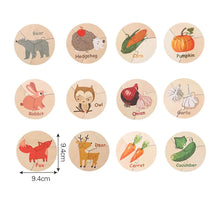 Lade das Bild in den Galerie-Viewer, Wooden Animal Vegetable Puzzle for Kids' Learning ITDinos®