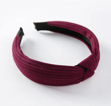 Load image into Gallery viewer, Knit Wide Vintage Headband with Knot Detail