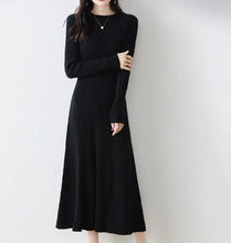 Load image into Gallery viewer, Autumn Winter Women's Long Wool Knit Dress, High Waist ITDinos®