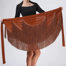 Load image into Gallery viewer, Leopard Print Three-Layer Tassel Skirt for Dance ITDinos®