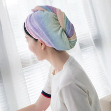 Load image into Gallery viewer, Rainbow Microfiber Bath Towel for Quick Drying Hair ITDinos®