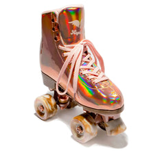 Load image into Gallery viewer, Angels Skates (Rose Gold 6) - Womens Roller Skates - Premium Quality PU Leather Quad Roller Skates - Adjustable High- top Perfect Indoor Outdoor Girls Retro Roller Skates - Angels Dust