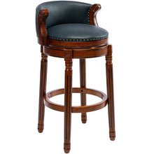 Load image into Gallery viewer, Cowhide Wooden Bar Stool