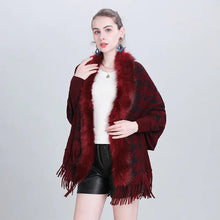 Load image into Gallery viewer, Scarf Shawl with Fringe and Sleeves