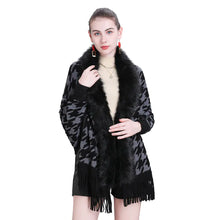 Load image into Gallery viewer, Scarf Shawl with Fringe and Sleeves
