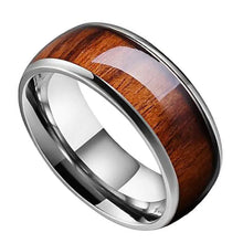 Load image into Gallery viewer, Fashion Tungsten Ring with Hawaiian Wood Inlay ITDinos®