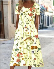 Load image into Gallery viewer, Flowy Bloom Loose-Fit Floral Maxi Dress