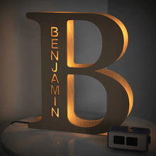 Load image into Gallery viewer, LED Wooden Decorative Letter Night Light Fixture