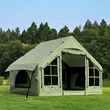 Load image into Gallery viewer, KNUO 2025 Upgraded 100% Waterproof Inflatable Camping Tent for 2~4 People Large Blow-Up Air Tent No Assembly Needed Luxury Glamping House 10x7.2ft Oxford Fabric ITDinos®