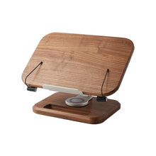 Load image into Gallery viewer, Adjustable Rotating Walnut Wood Reading Stand for Kids ITDinos®