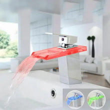 Load image into Gallery viewer, "All-Copper Single Hole Basin Faucet Waterfall Design"