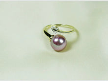 Lade das Bild in den Galerie-Viewer, 18K Gold Plated Freshwater Pearl Ring with Purple Pearl ITDinos®
