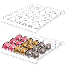 Load image into Gallery viewer, Cididu 2 Pack Coffee Pod Holder for Vertuoline Capsule 30 Pods Acrylic Drawer Insert Organizer Tray for Vertuo Capsules Clear Coffee Pod Storage for Countertop Kitchen Home Office ITDinos®