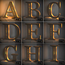 Load image into Gallery viewer, LED Wooden Decorative Letter Night Light Fixture