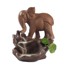 Load image into Gallery viewer, Elephant Backflow Incense Burner in Purple Clay Ceramic ITDinos®