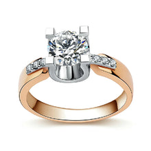 Load image into Gallery viewer, Zircon Ring with Micro Inlaid Stones in Rose Gold ITDinos®