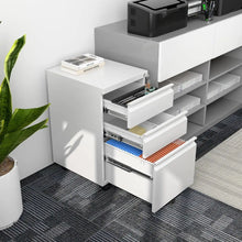 Lade das Bild in den Galerie-Viewer, 3 Drawer Mobile File Cabinet With Lock, Under Desk Metal Filing Cabinet For Office,Home,A4 Legal Letter Size, Fully Assembled White ITDinos®