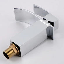 Lade das Bild in den Galerie-Viewer, Quadratischer Kupfer-Wasserfallhahn für Waschbecken