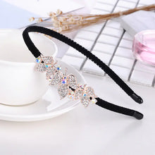 Load image into Gallery viewer, Butterfly Hair Band with Rhinestone Clips