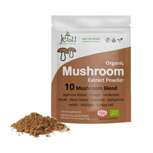Lade das Bild in den Galerie-Viewer, Mushroom Extract Powder - Powerful 10 Blend Organic Lions Mane Cordyceps Reishi Shiitake Turkey Tail Mushrooms Nootropic Brain Supplement for Energy Calm Focus & Immune System Booster ITDinos®